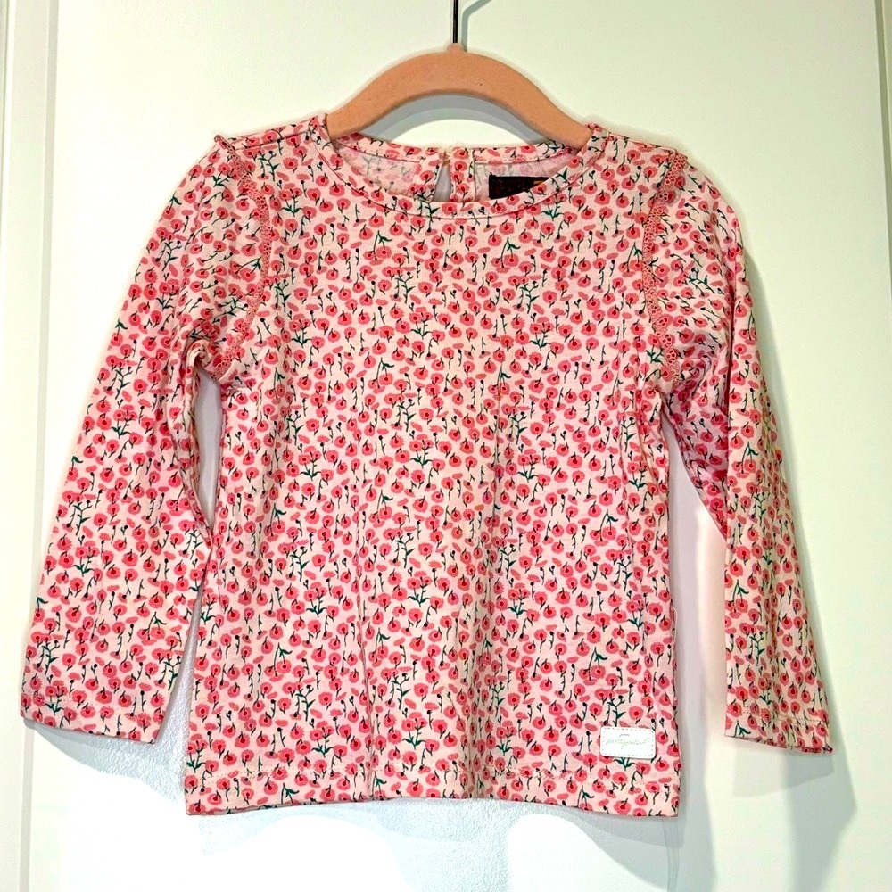 7 For All Mankind Infant Ditsy Pink Floral Top 24 Months